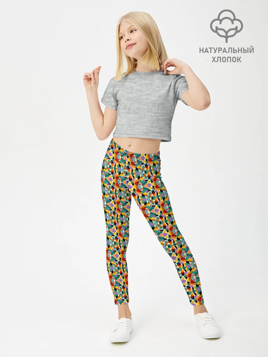 Леггинсы для девочки / Цветные фигуры