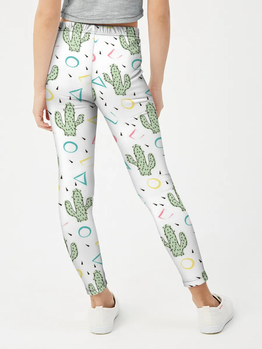 Леггинсы для девочки / Кактусы