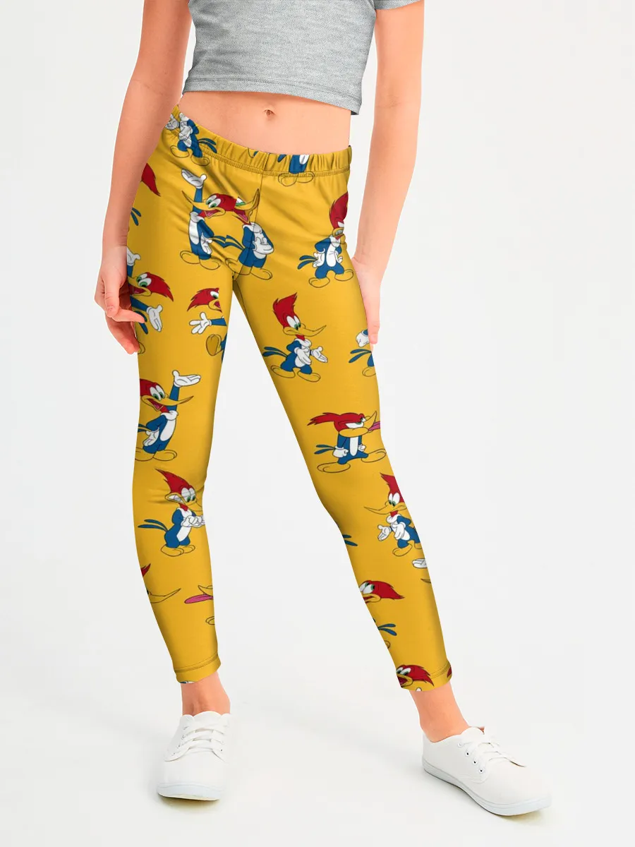 Леггинсы для девочки / Такой разный Дятел Вуди