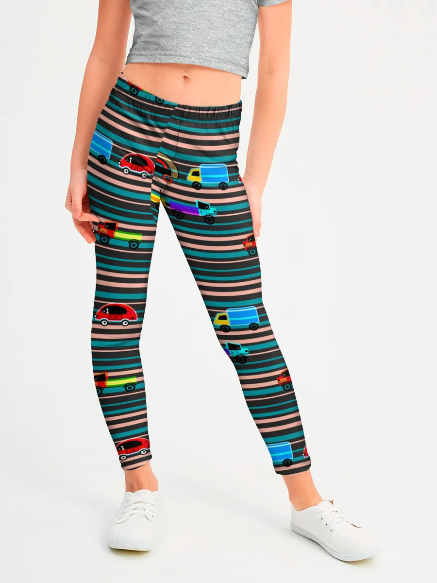 Леггинсы для девочки / Детский полосатый узор