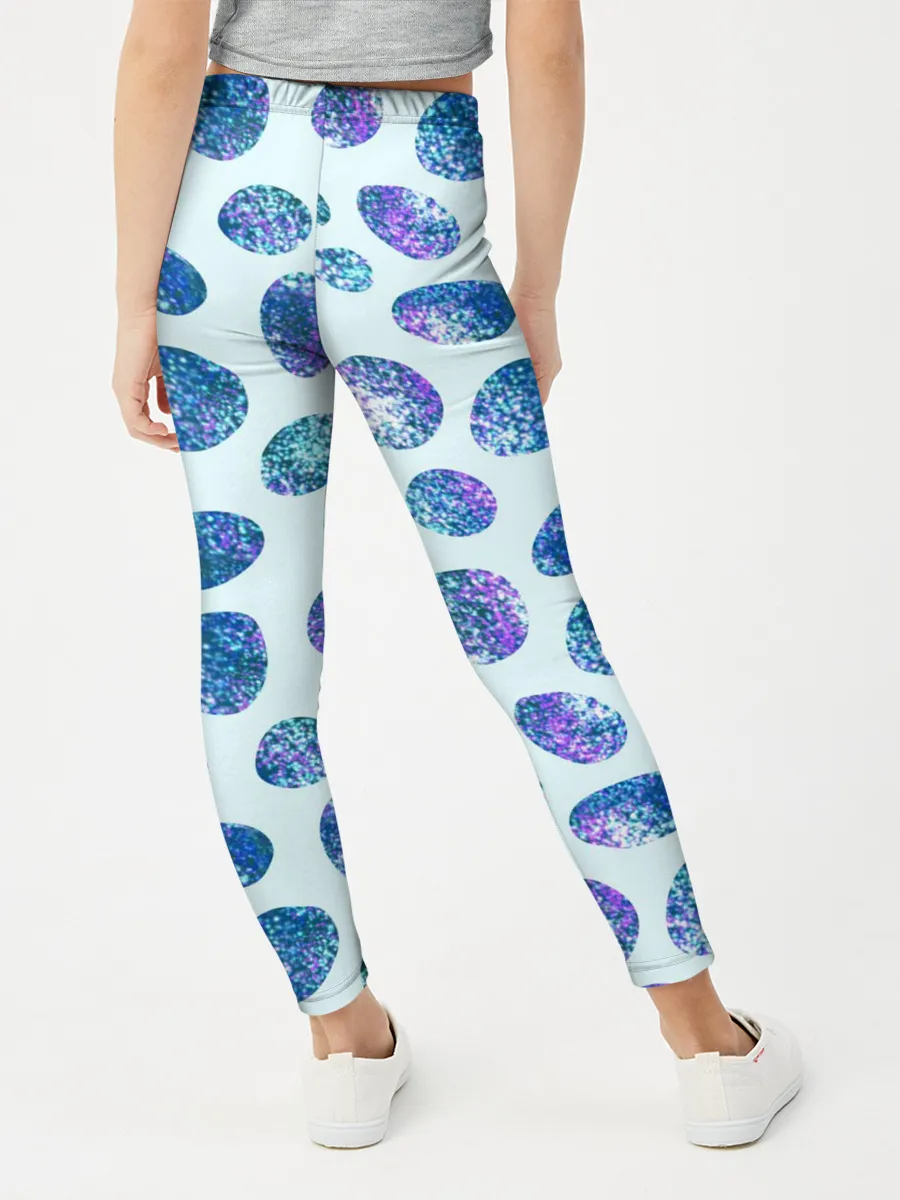 Леггинсы для девочки / Драгоценные синие камни