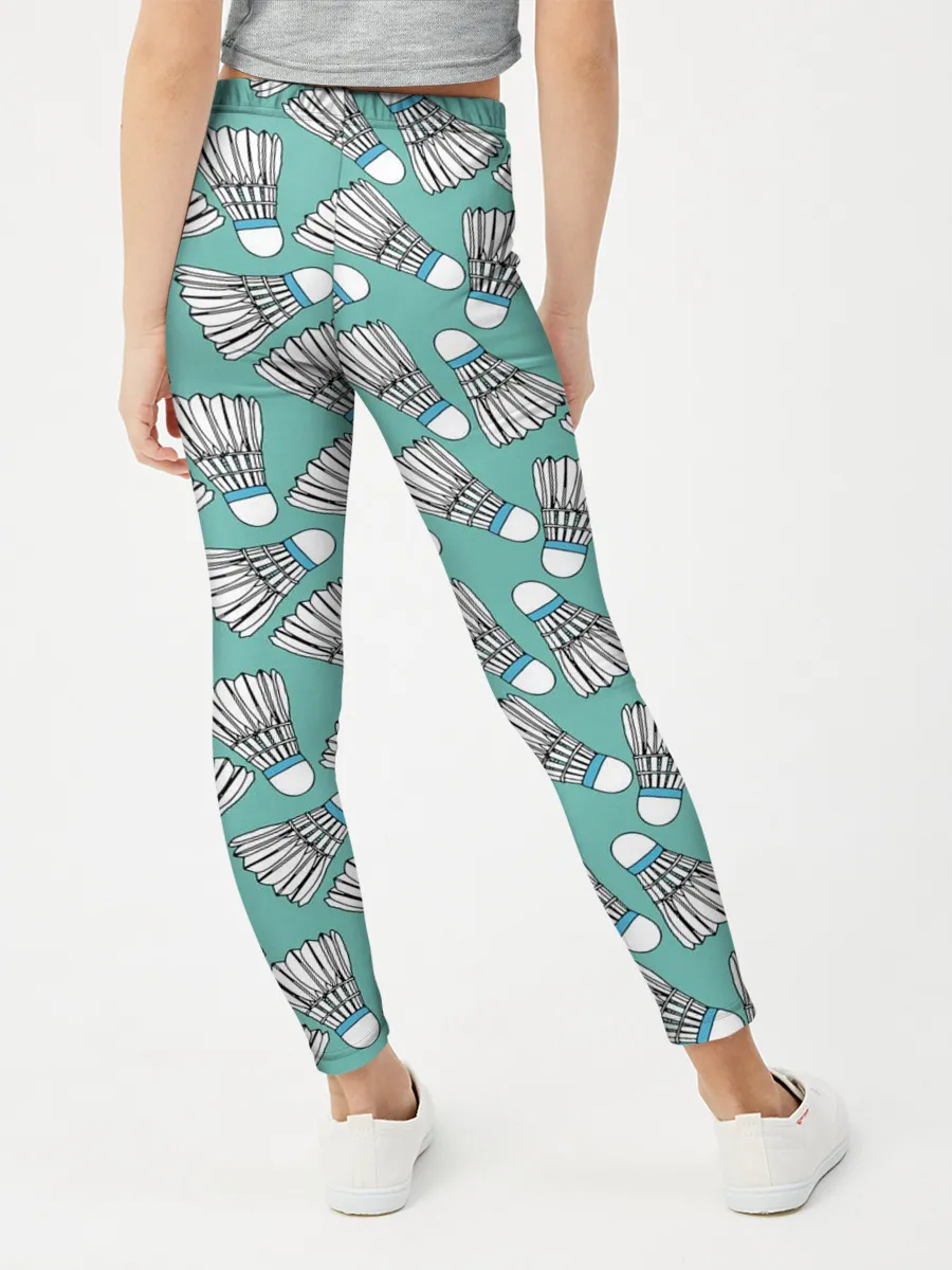 Леггинсы для девочки / Воланы на ментоловом