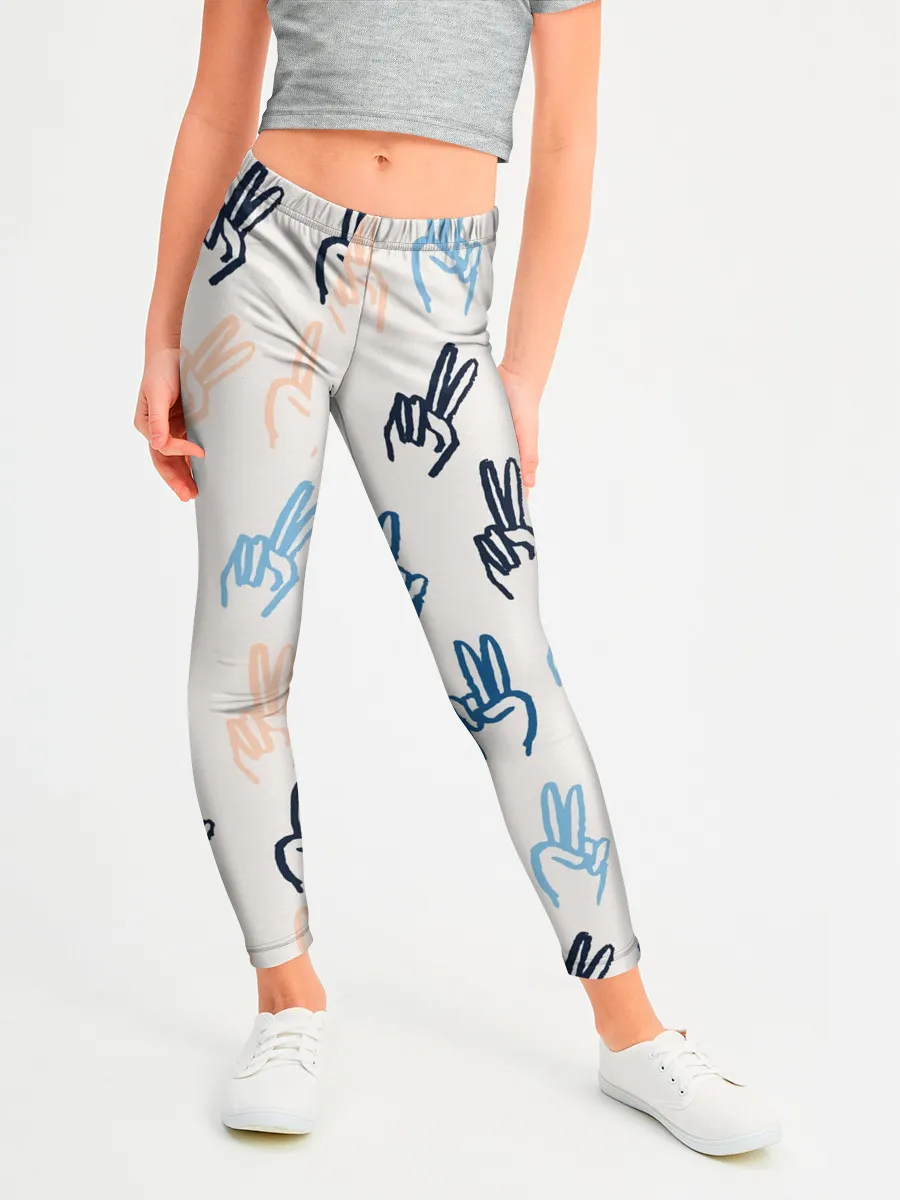 Леггинсы для девочки / Знаки победы