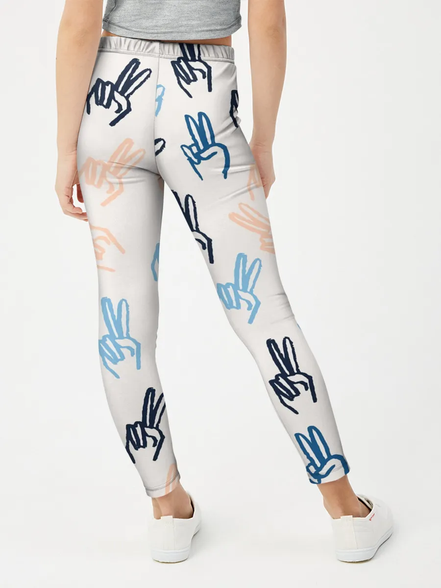 Леггинсы для девочки / Знаки победы