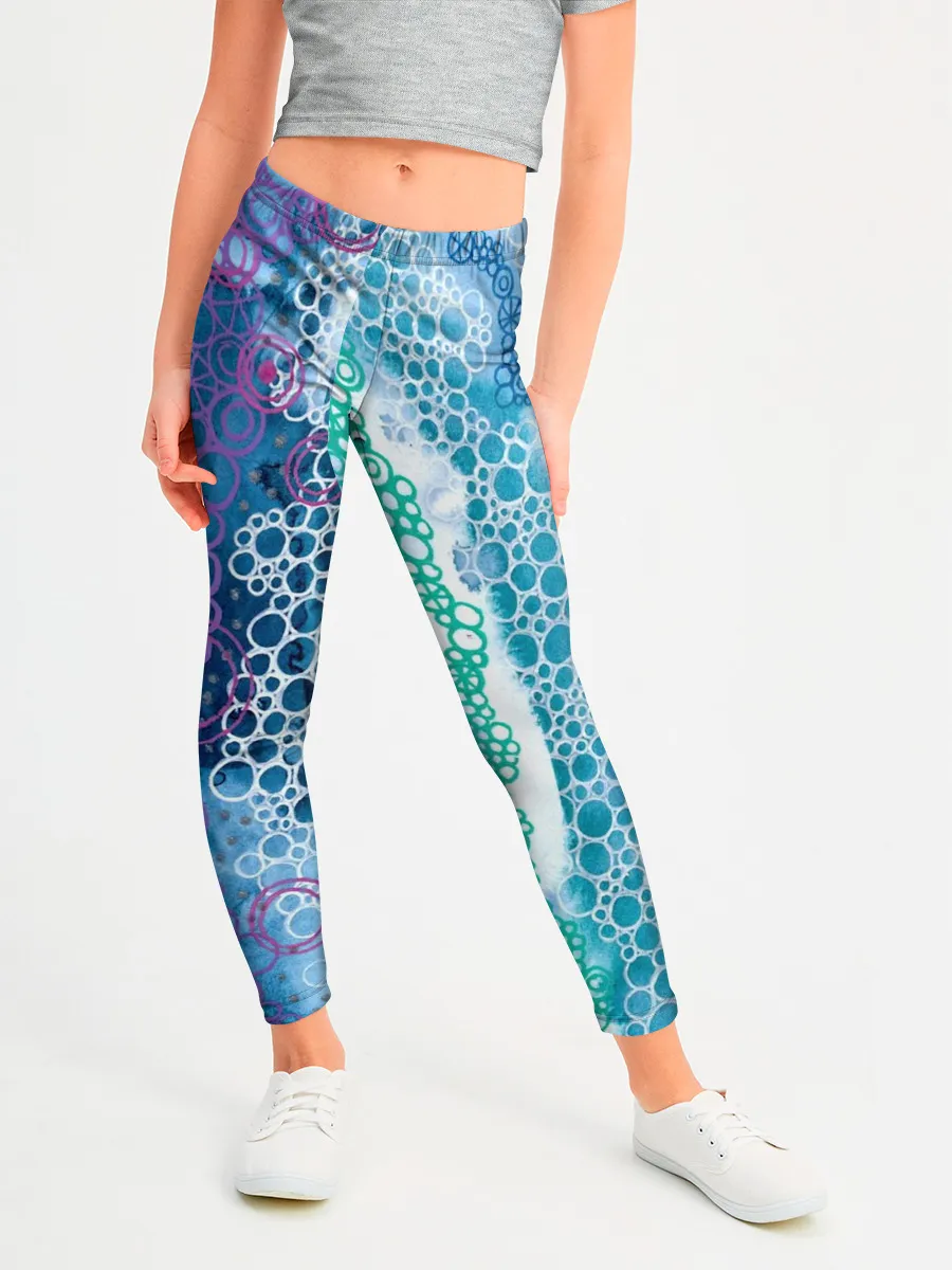 Леггинсы для девочки / Водопад красочной пены