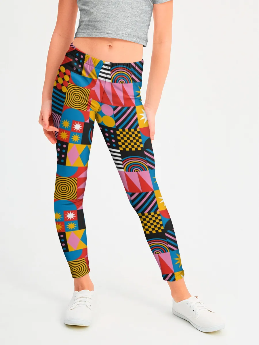 Леггинсы для девочки / Печворк. Мозаика.Настроение