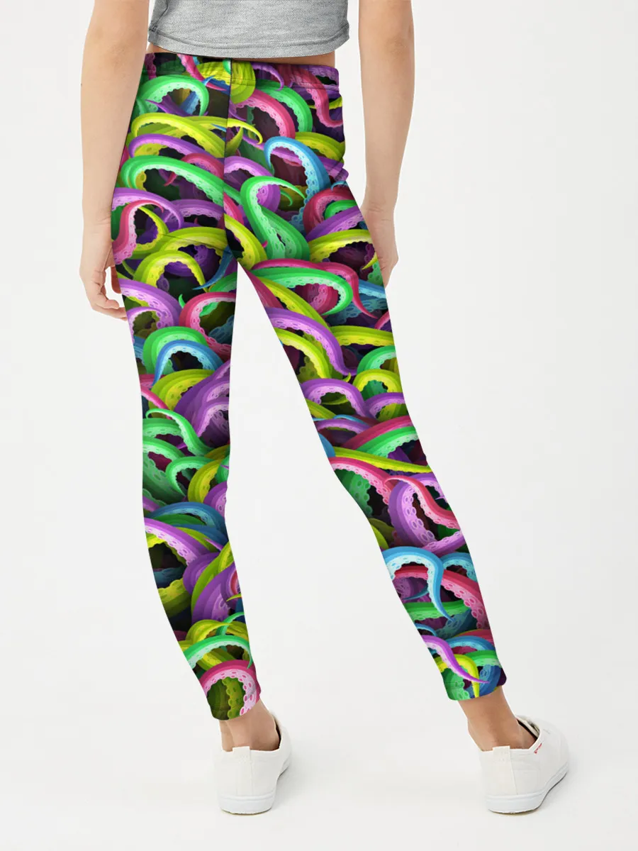 Леггинсы для девочки / Психоделические щупальца