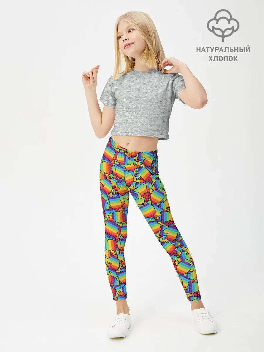Леггинсы для девочки / POP IT МИКС | ПОП ИТ