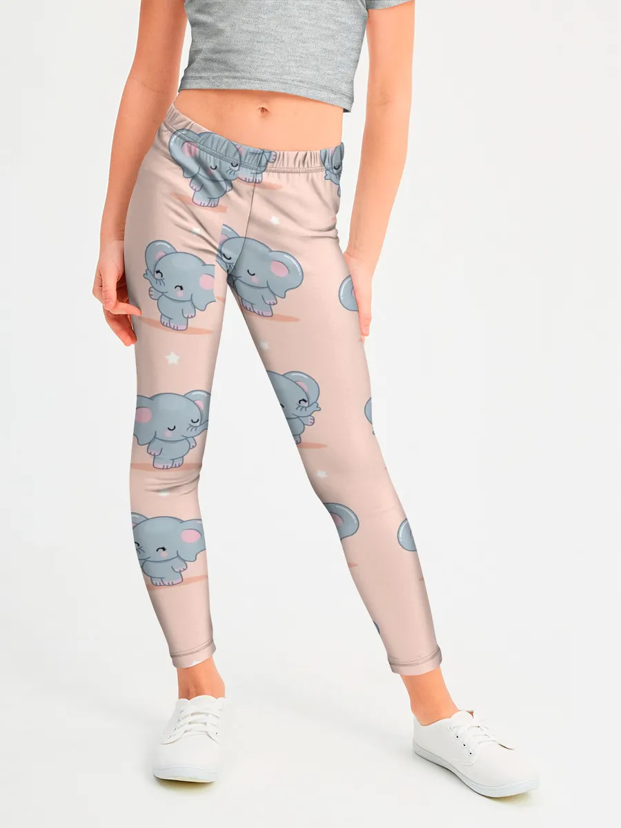 Леггинсы для девочки / Слоники