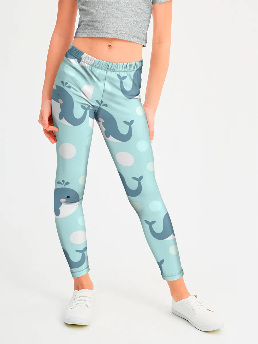 Леггинсы для девочки / Единорогие киты