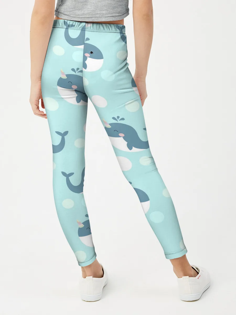 Леггинсы для девочки / Единорогие киты