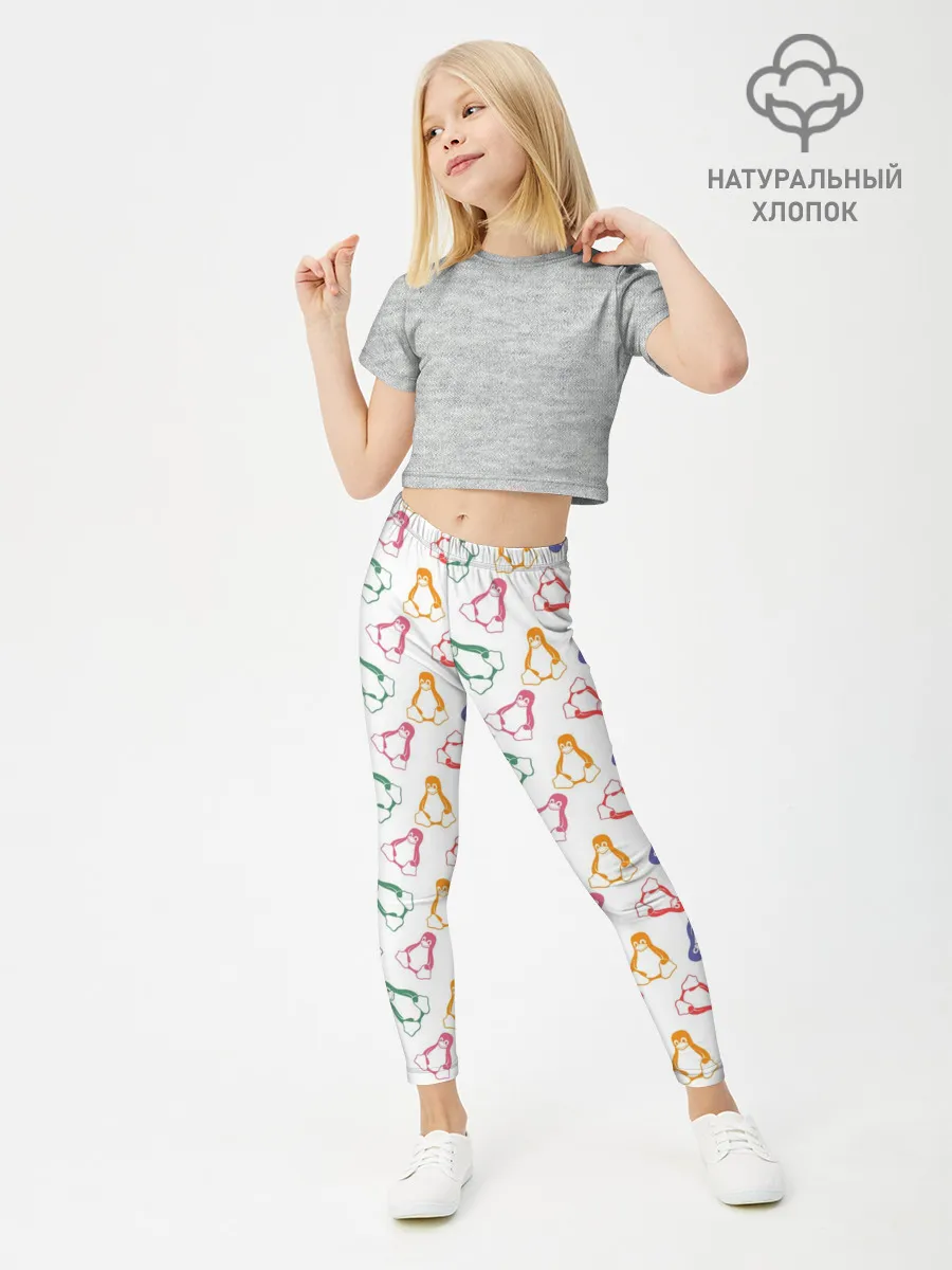 Леггинсы для девочки / Linux Ядро Пингвин