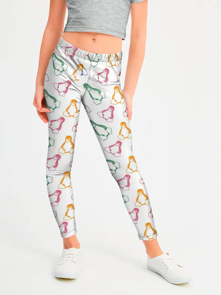 Леггинсы для девочки / Linux Ядро Пингвин