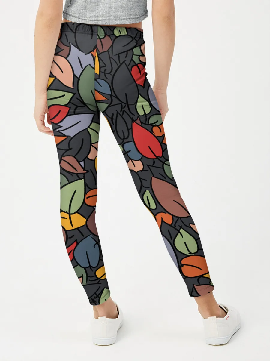 Леггинсы для девочки / Рисованная Осень