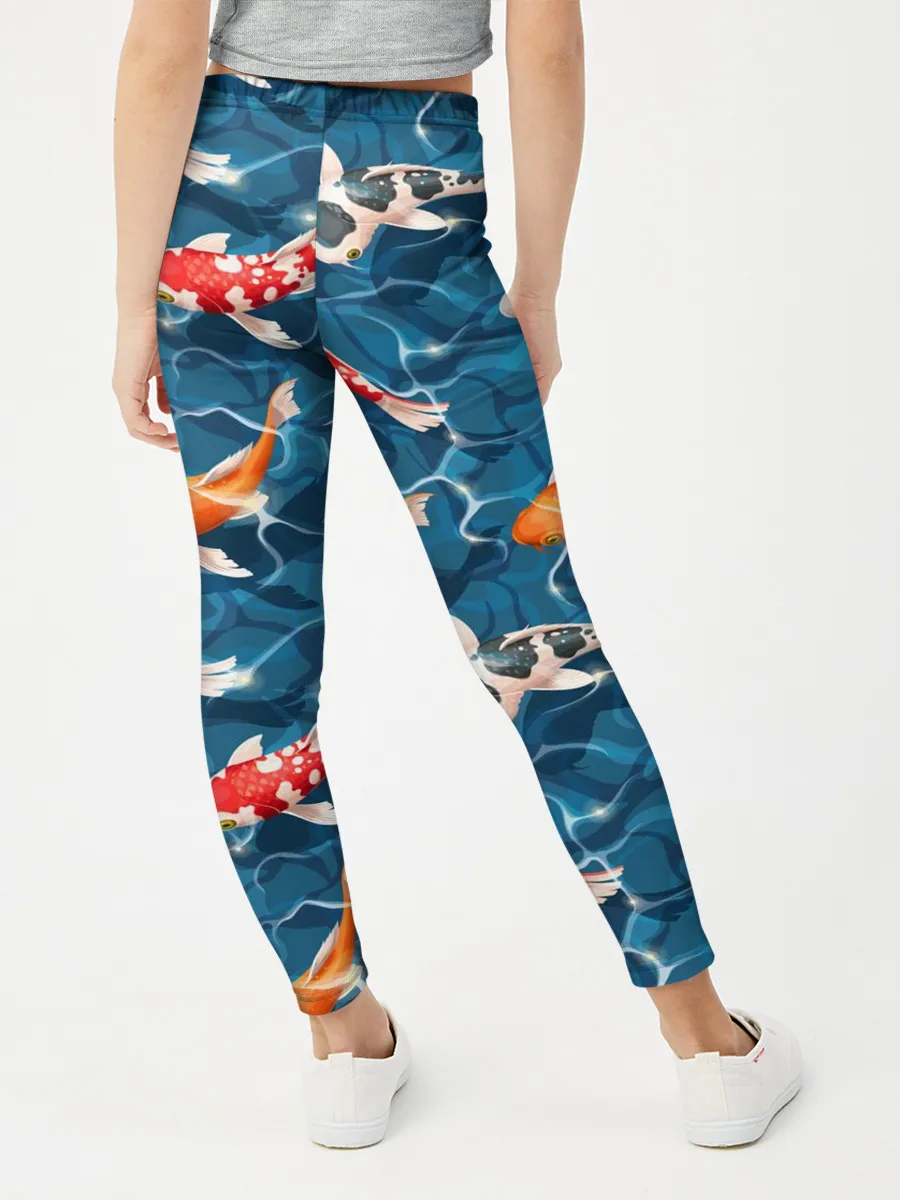 Леггинсы для девочки / Японские карпы