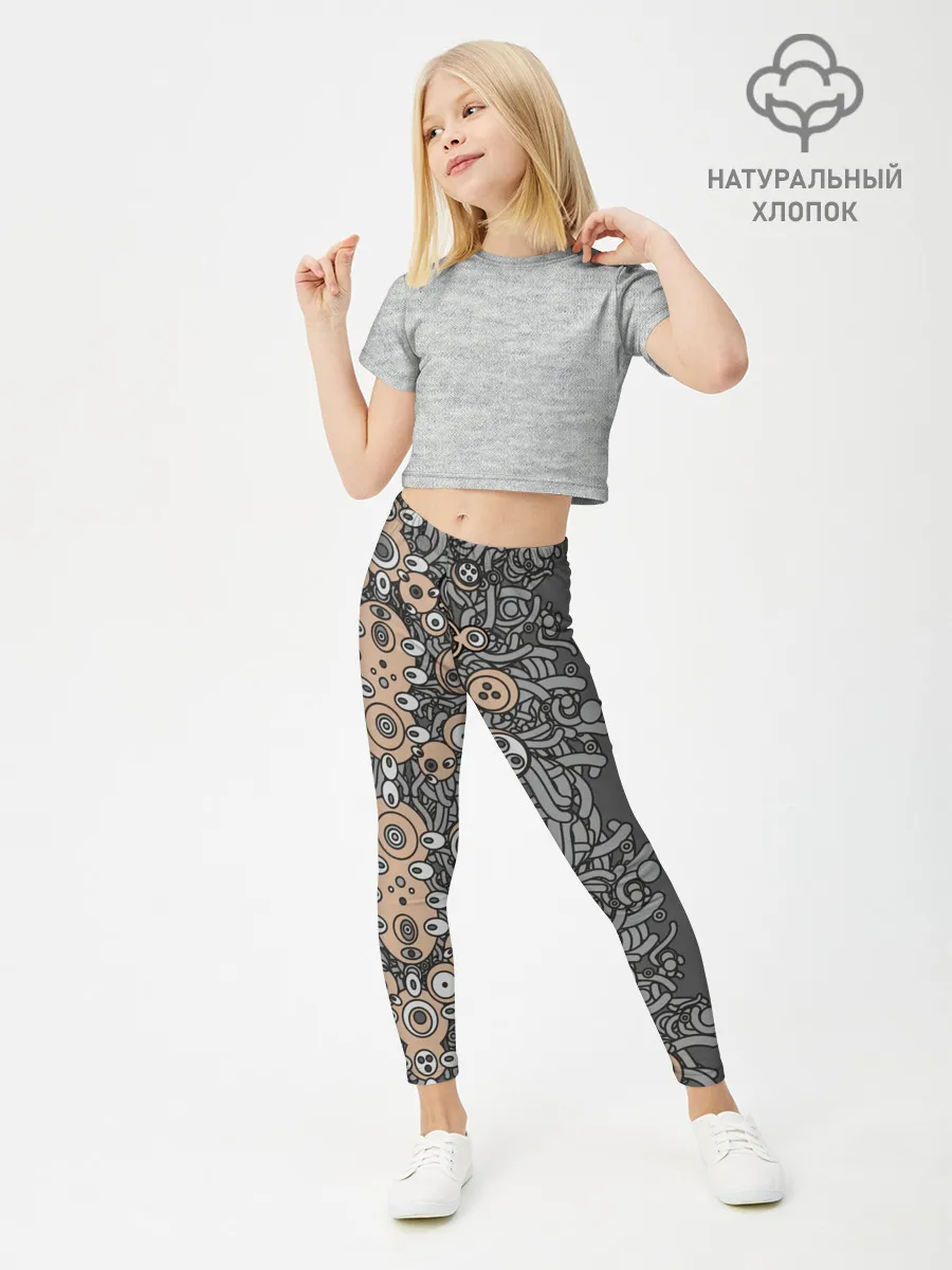 Леггинсы для девочки / психоделика киберпанк