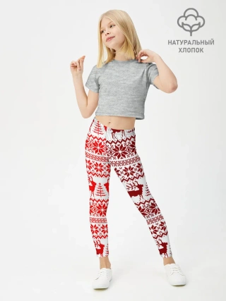 Леггинсы для девочки / Зимний лес