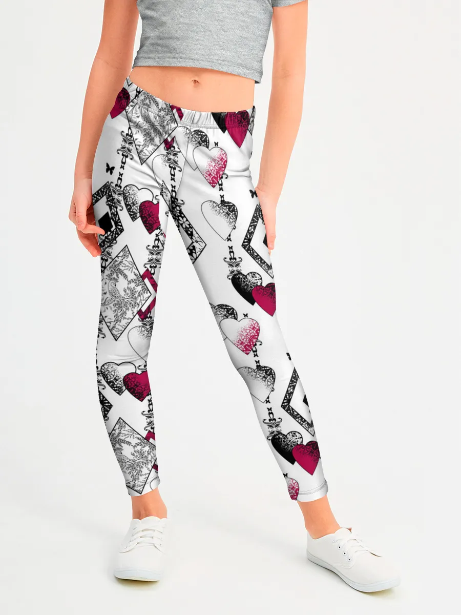 Леггинсы для девочки / Абстрактный современный узор