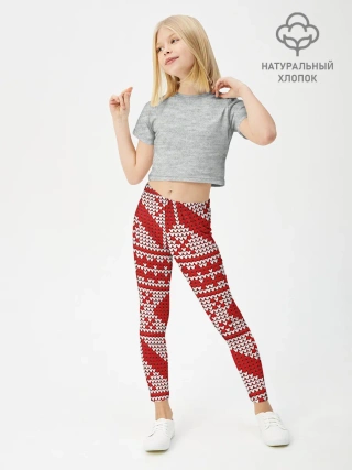 Леггинсы для девочки / Вязаный рисунок