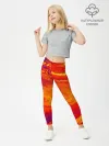 Леггинсы для девочки / ПЯТНО ЮПИТЕРА | ОРАНЖЕВЫЙ ГРАНЖ