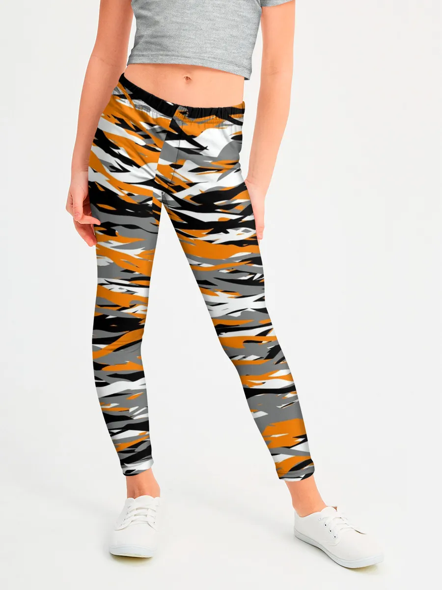 Леггинсы для девочки / Тигровый камуфляж