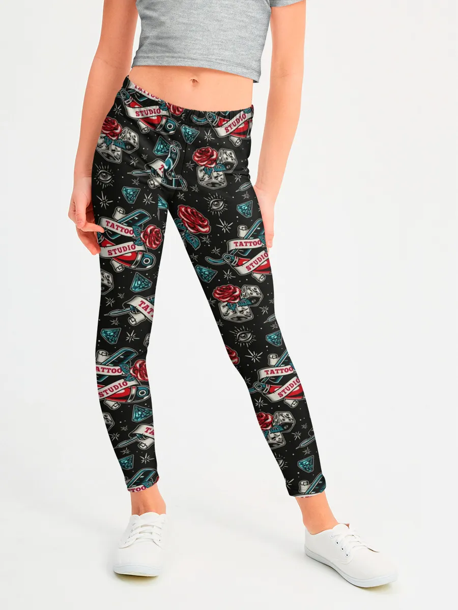 Леггинсы для девочки / TATTOO