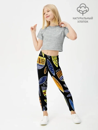 Леггинсы для девочки / цветы фараона