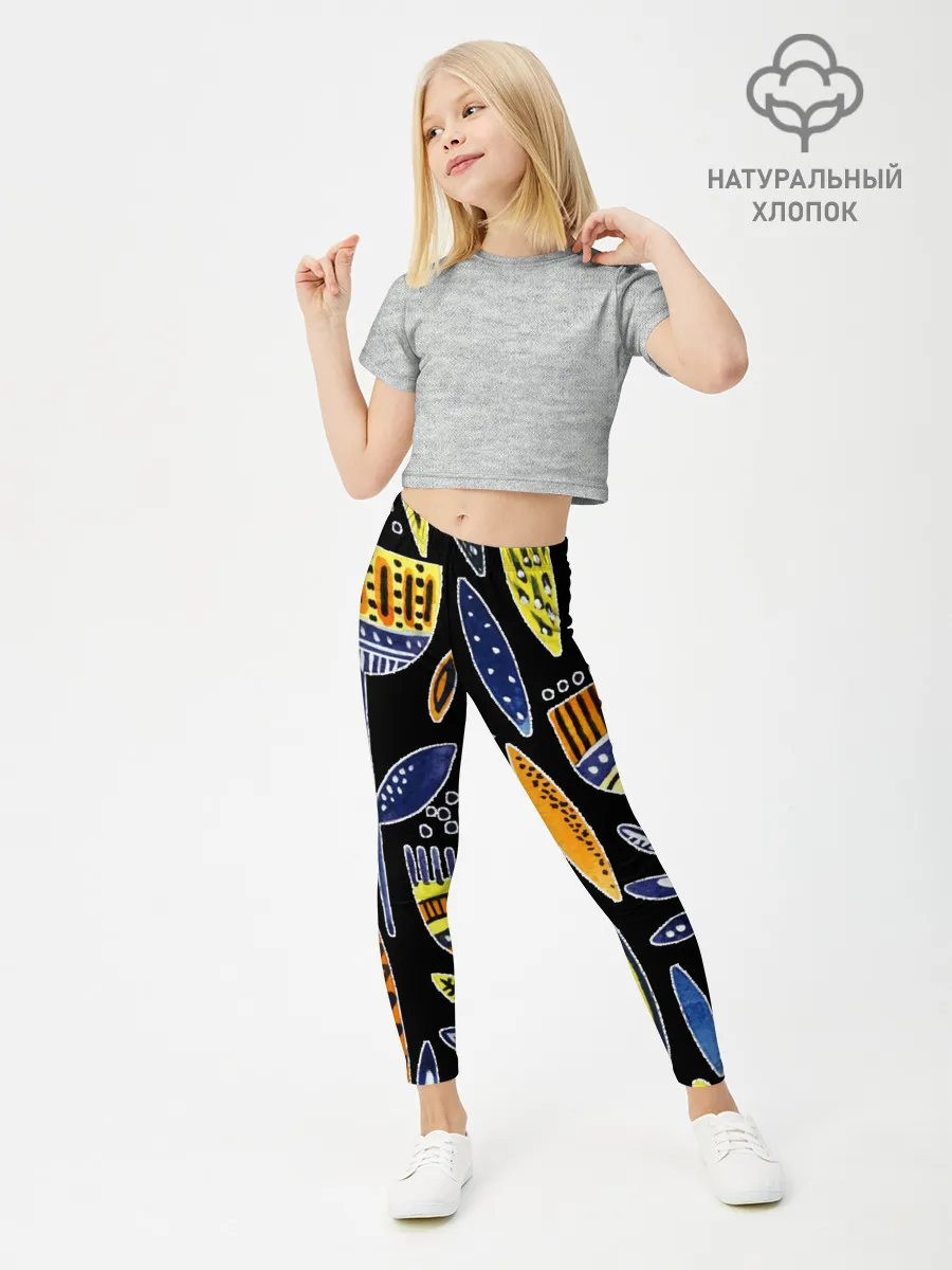 Леггинсы для девочки / вечные цветы фараона