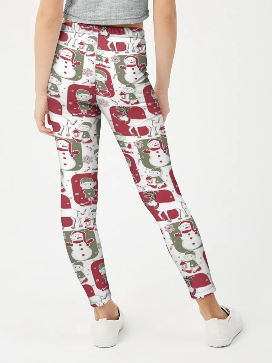 Леггинсы для девочки / Санта везёт подарки