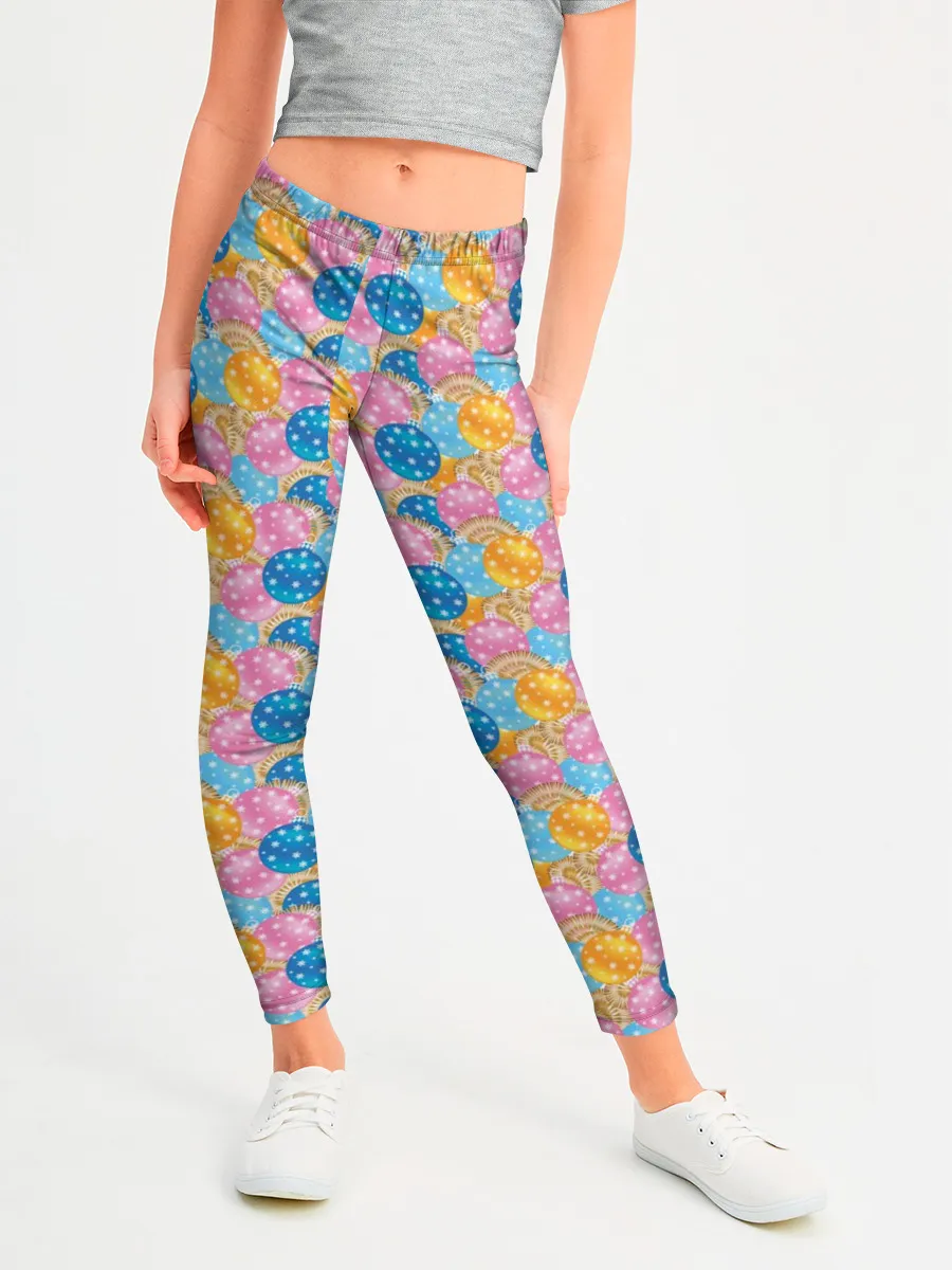 Леггинсы для девочки / Новогодние Ёлочные Шары