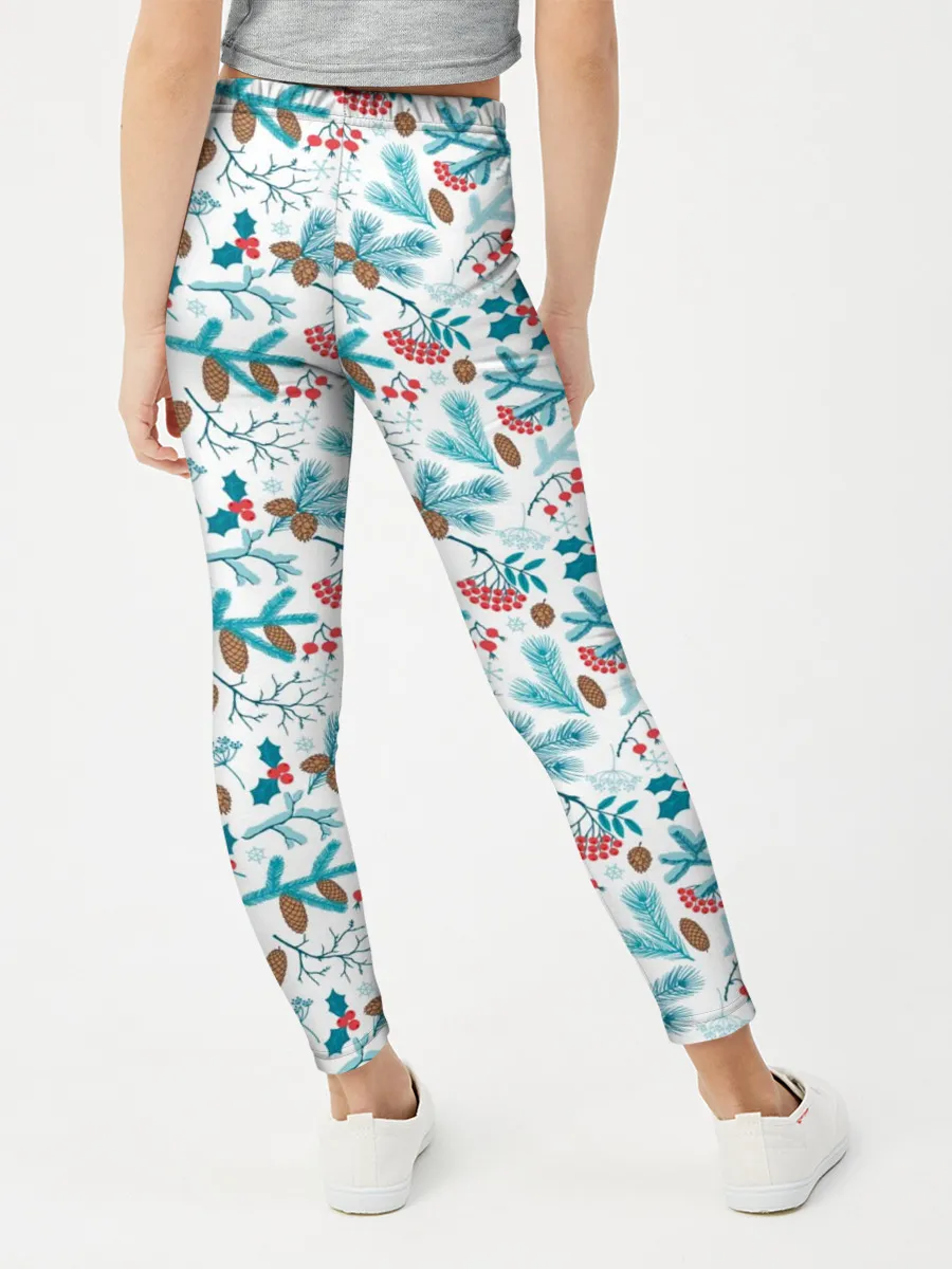 Леггинсы для девочки / Морозная Зимняя Свежесть