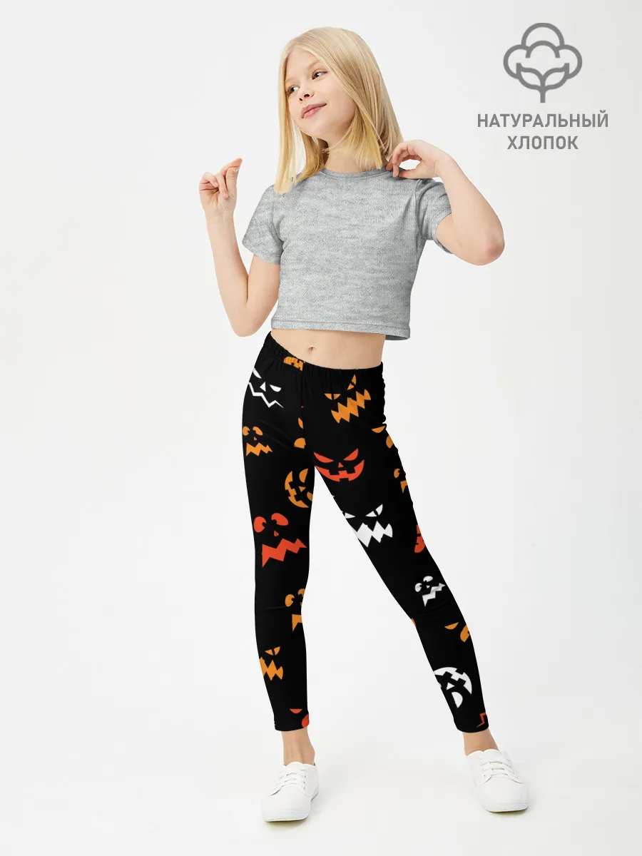 Леггинсы для девочки / Разный тыквенсон