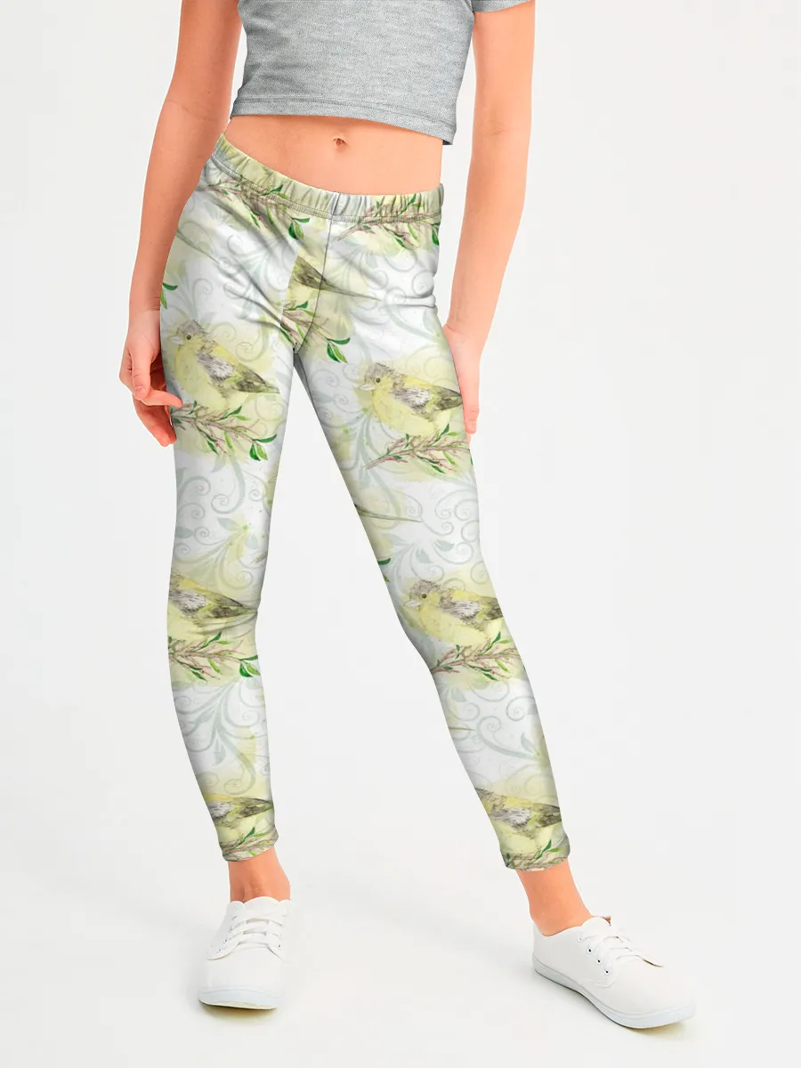 Леггинсы для девочки / Маленькие птички