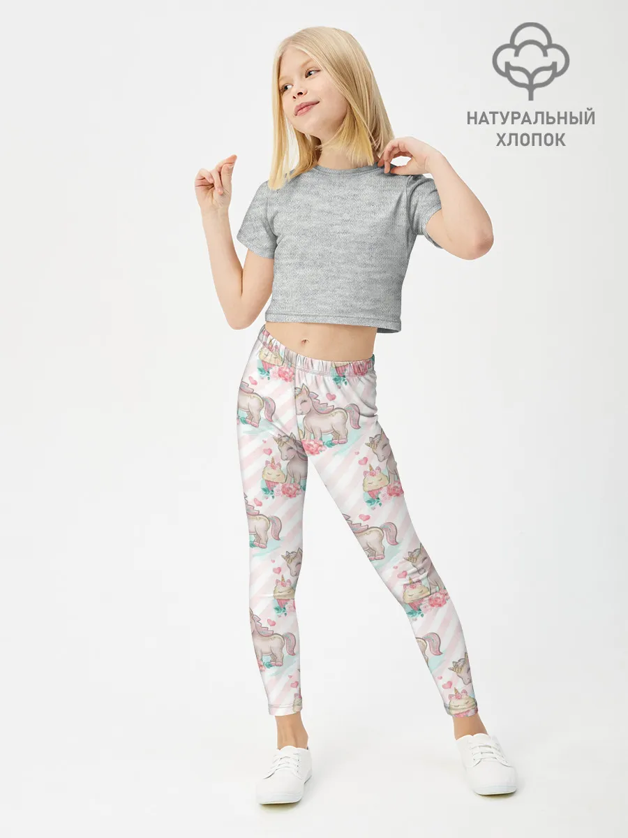 Леггинсы для девочки / Единороги паттер