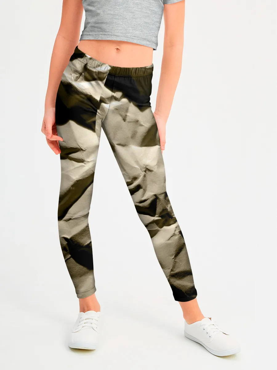 Леггинсы для девочки / Мягкая мятая бумага