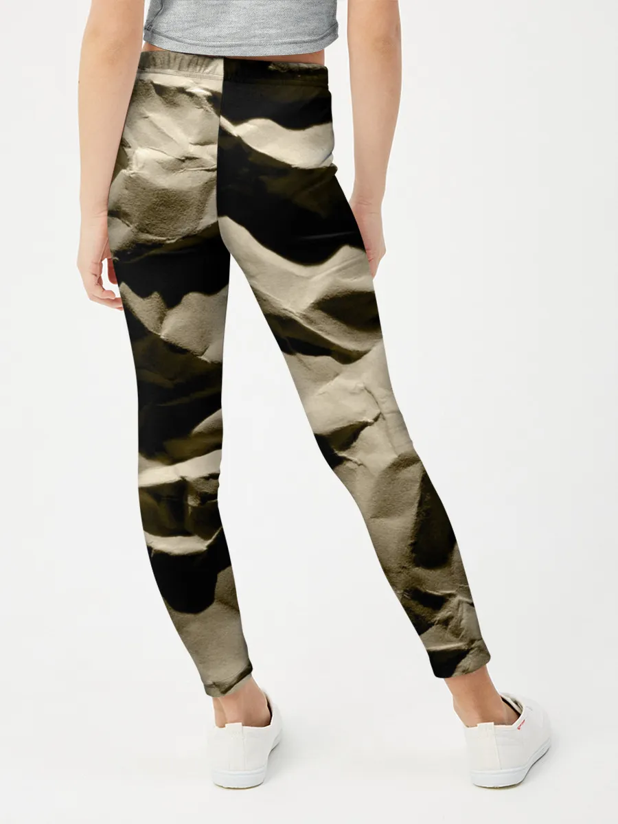 Леггинсы для девочки / Мягкая мятая бумага