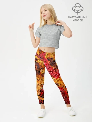 Леггинсы для девочки / Живопись коррозии металла