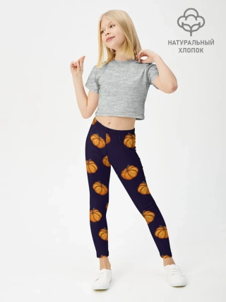 Леггинсы для девочки / Тыквенный