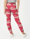 Леггинсы для девочки / Красные розы паттерн
