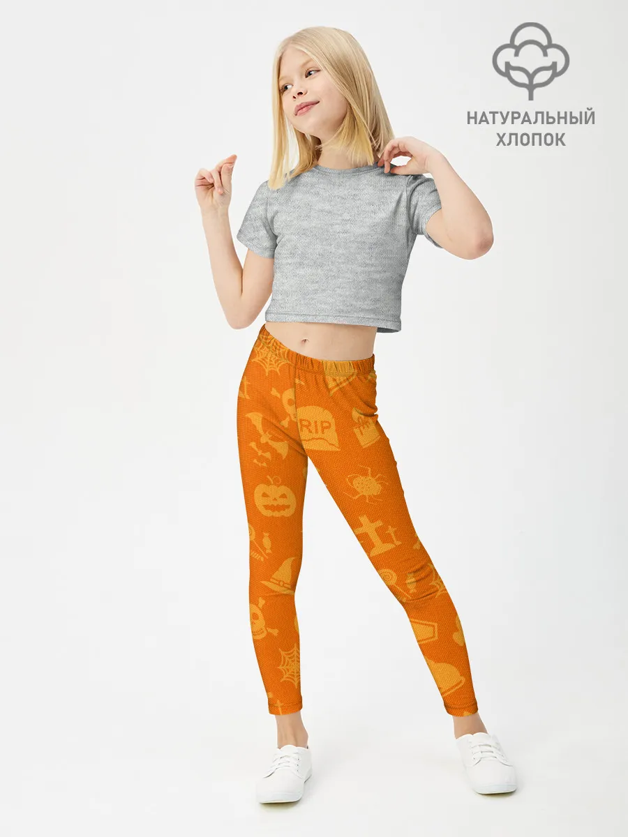 Леггинсы для девочки / ТЕПЛЫЙ ХЕЛЛОУИН