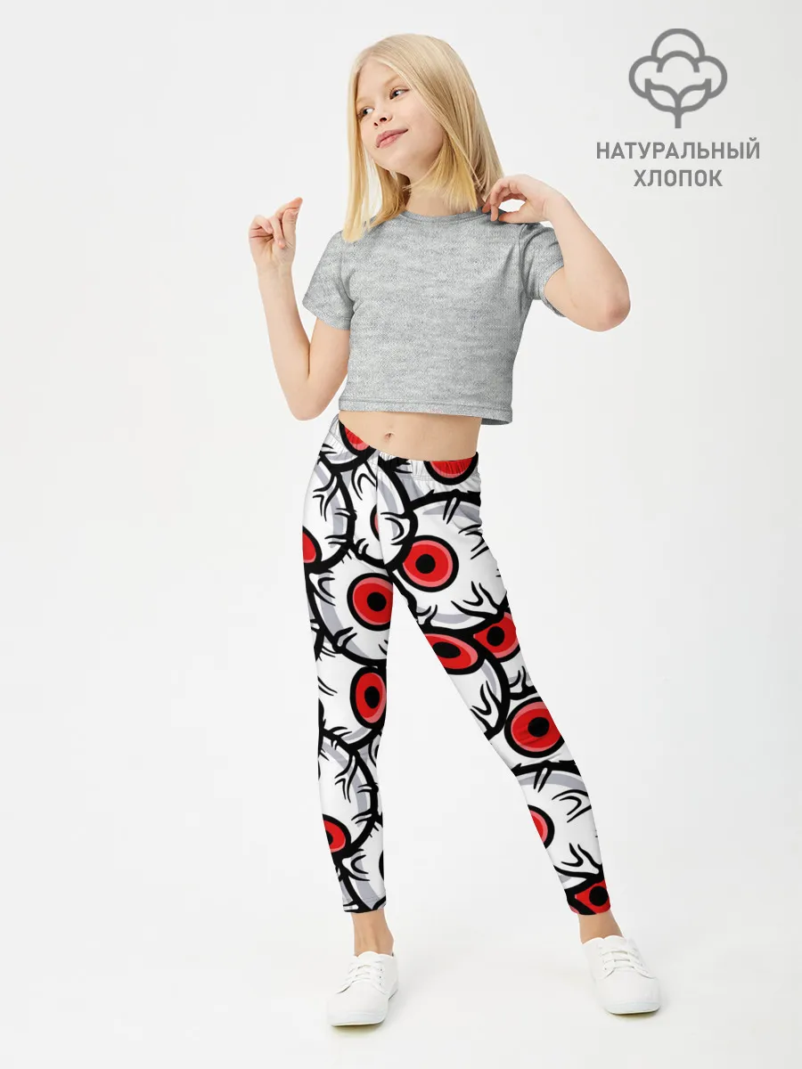 Леггинсы для девочки / HALLOWEEN EYES / ХЕЛЛОУИН ГЛАЗА