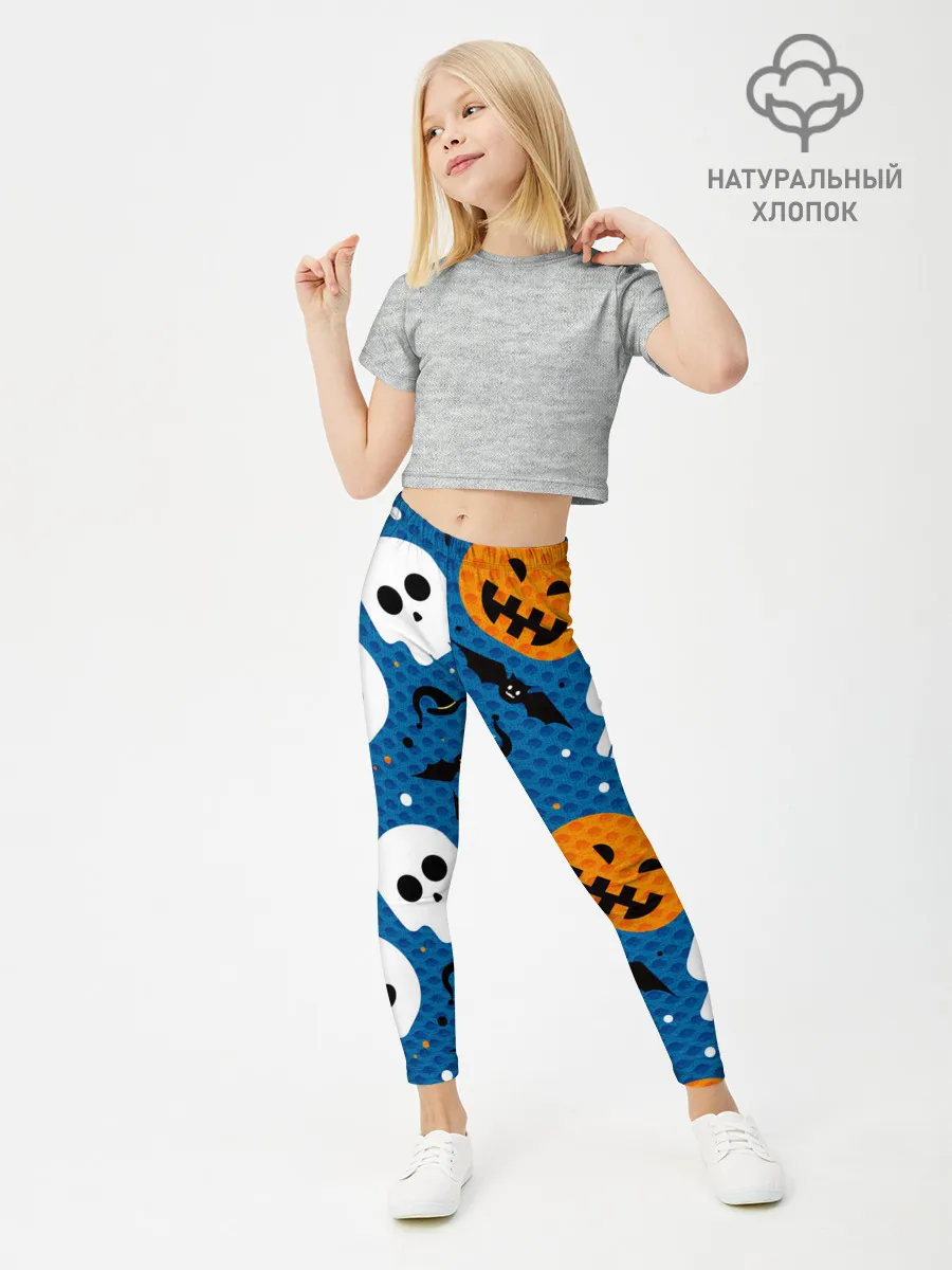 Леггинсы для девочки / ЧЕРЕПА И ТЫКВЫ | HALLOWEEN