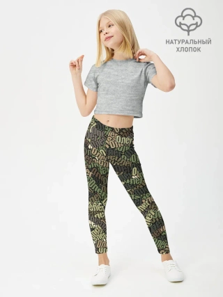 Леггинсы для девочки / Именной камуфляж Олег
