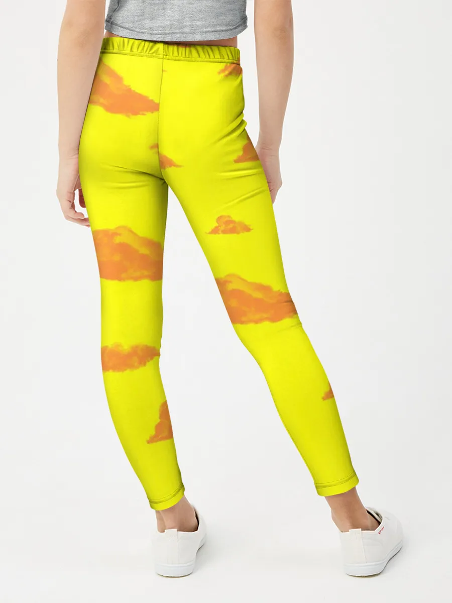 Леггинсы для девочки / Рыжие облака