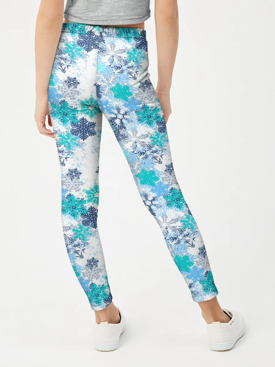 Леггинсы для девочки / Зимние Снежные Узоры