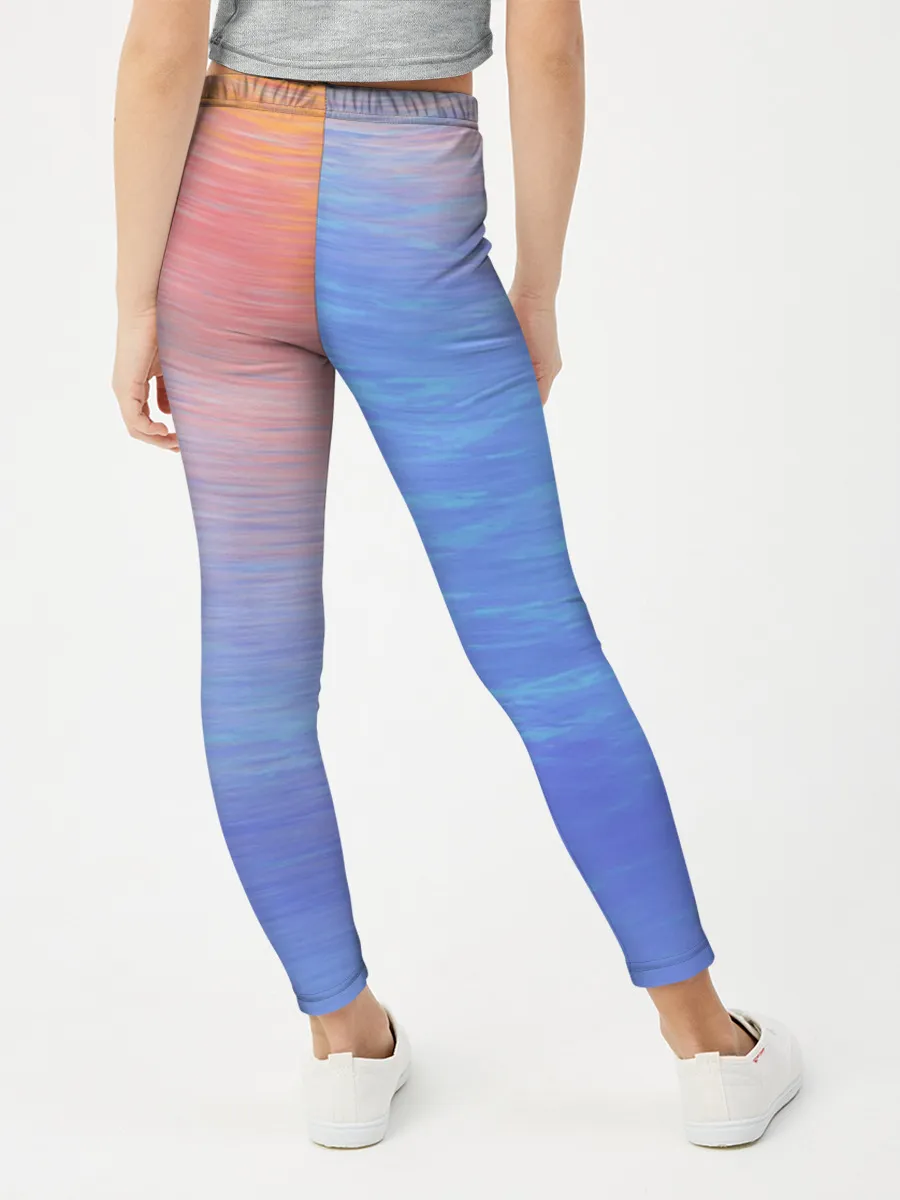 Леггинсы для девочки / Закат в море