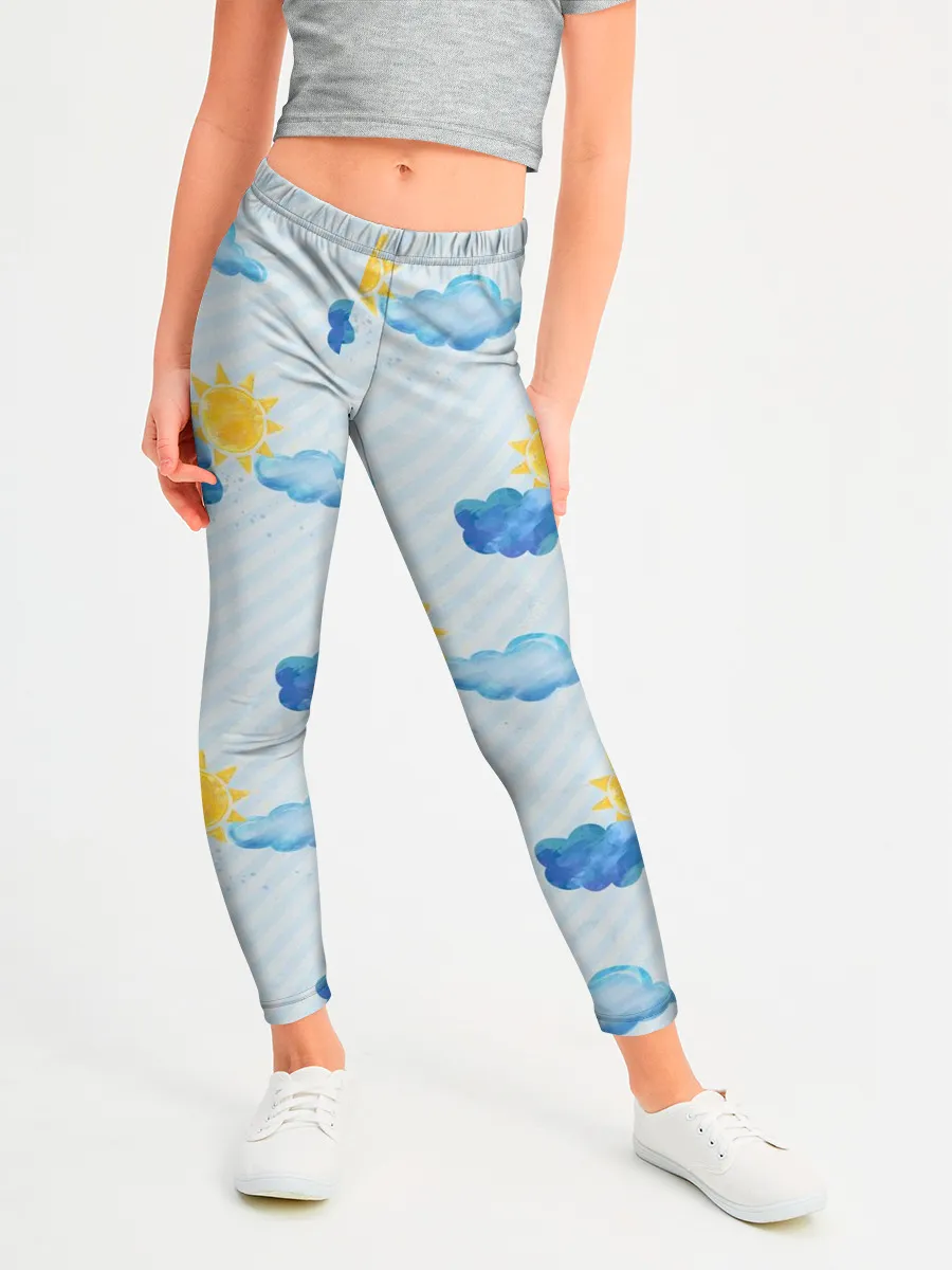 Леггинсы для девочки / Осень - тучки