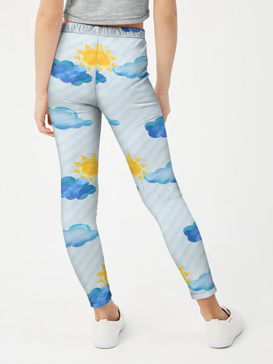 Леггинсы для девочки / Осень - тучки