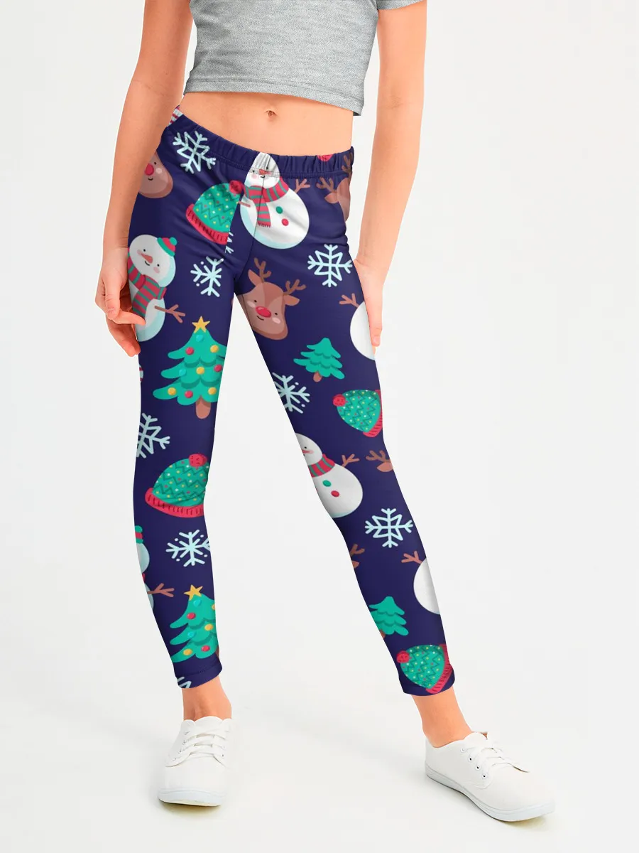 Леггинсы для девочки / Рождественский Паттерн!