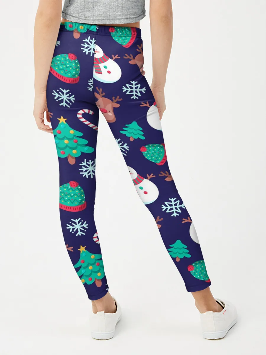 Леггинсы для девочки / Рождественский Паттерн!